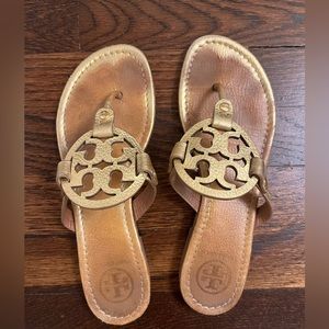 Tory Burch Miller Sandals - Metallic Gold